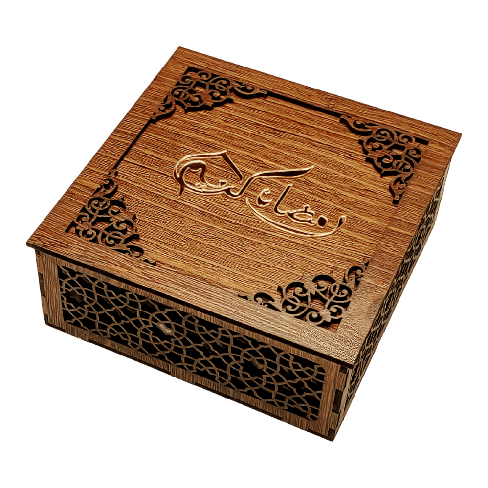 Laser Cut Wooden Gift Box Blue Square Enterprises