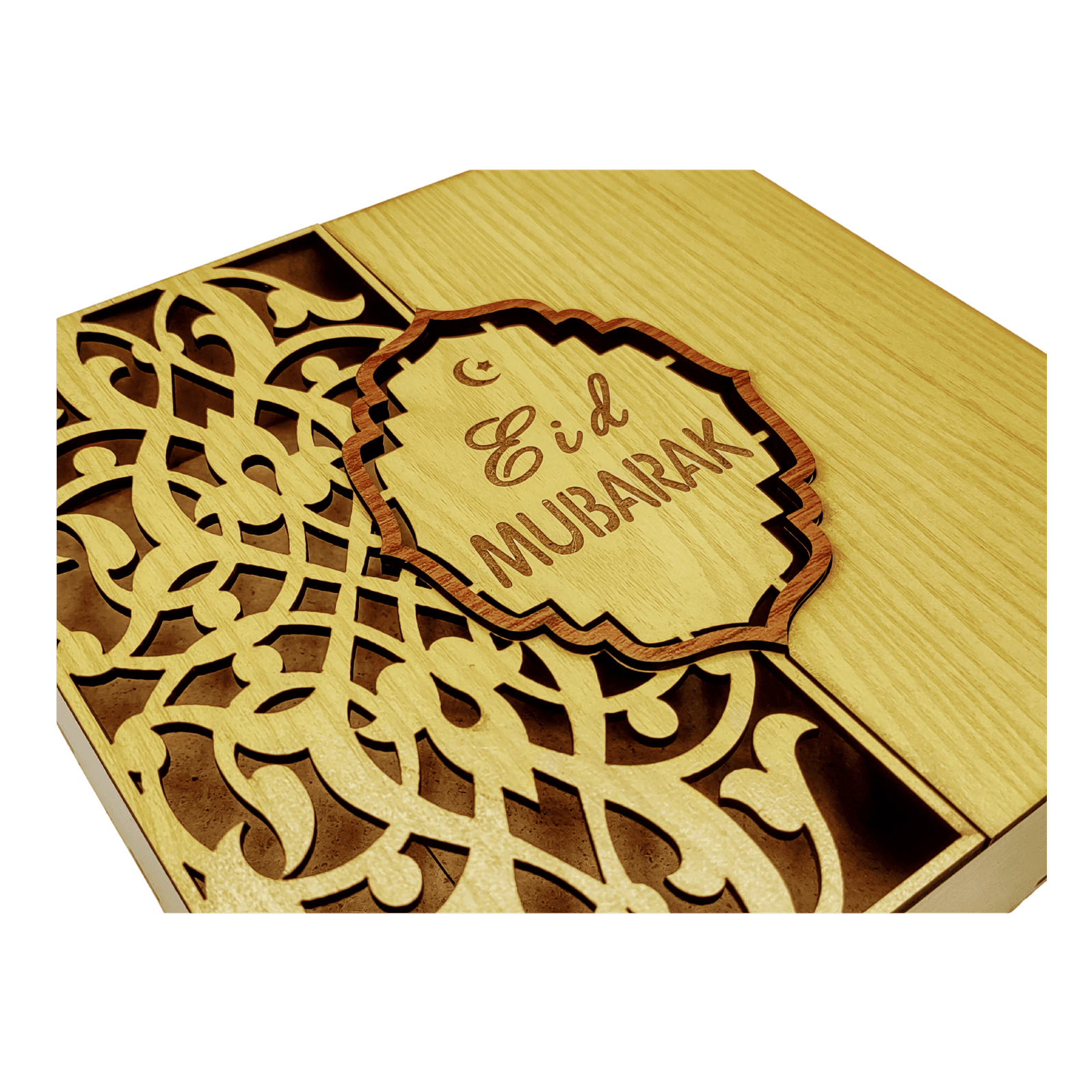 Laser Cut Eid Gift Box Blue Square Enterprises